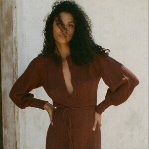 Doen Rosie Dress - XS - Burgundy